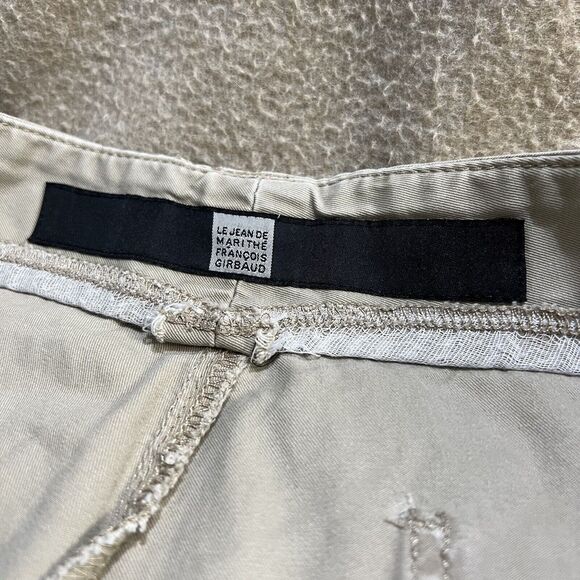 Marithe Francois Girbaud Cargo Pants Mens Size 42 Beige Adjustable Straps Y2K - Picture 3 of 16